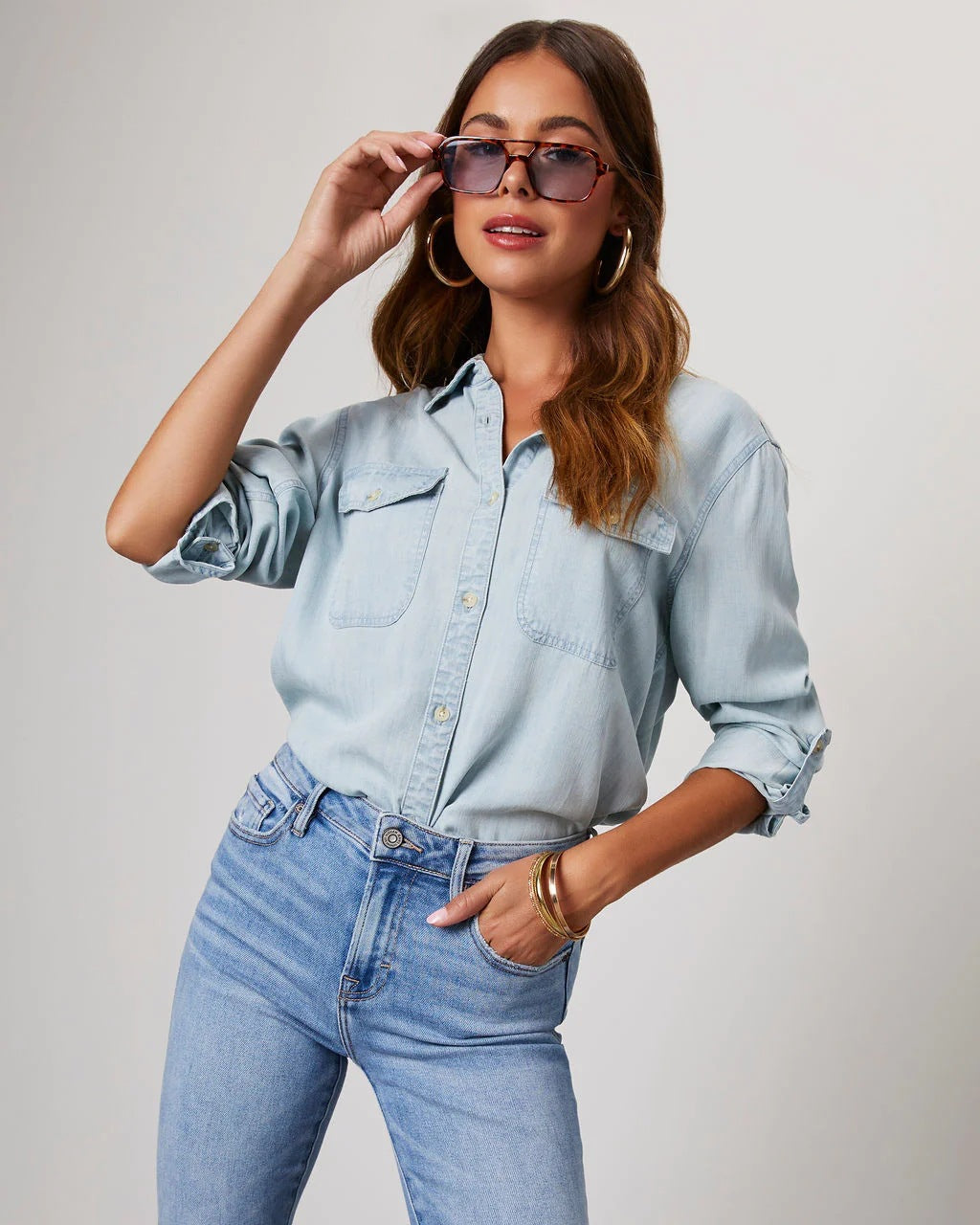 Muse Denim Button-Up