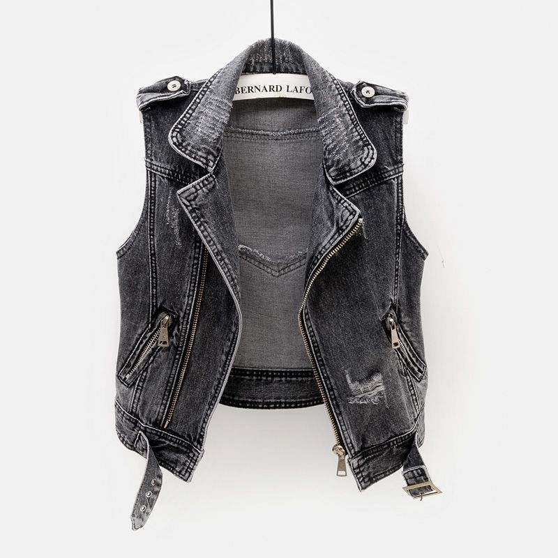 Detour Distresed Denim Vest