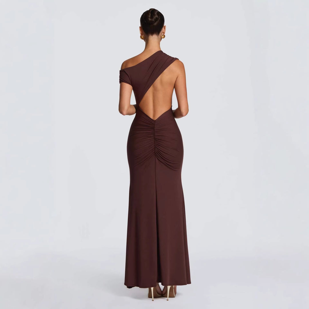 The Verona Draped Evening Gown