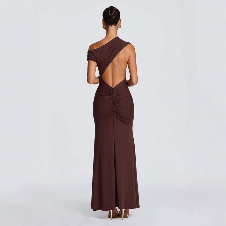 The Verona Draped Evening Gown