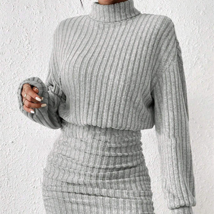 Clara Ribbed Sweater-Dress