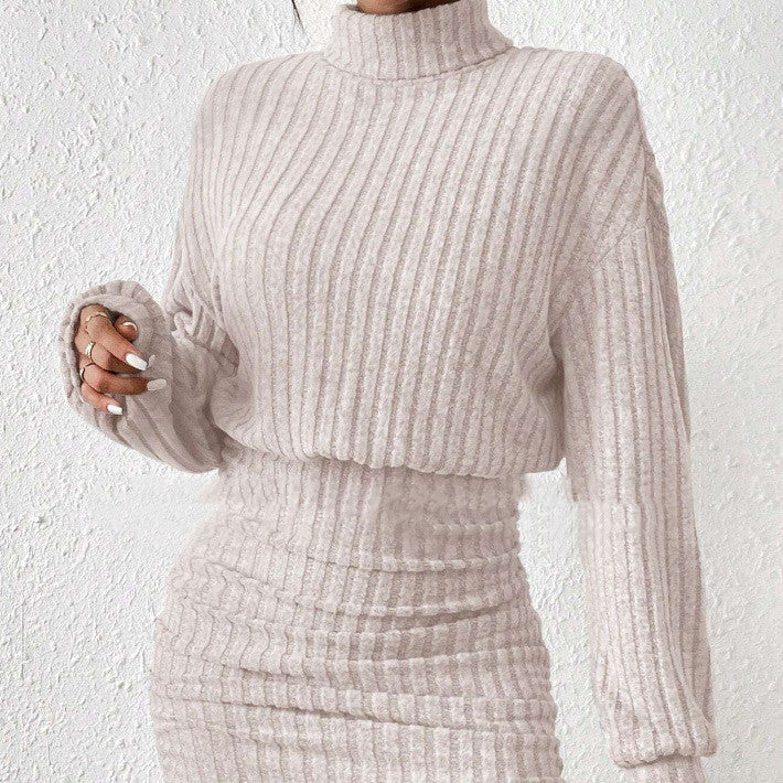 Clara Ribbed Sweater-Dress