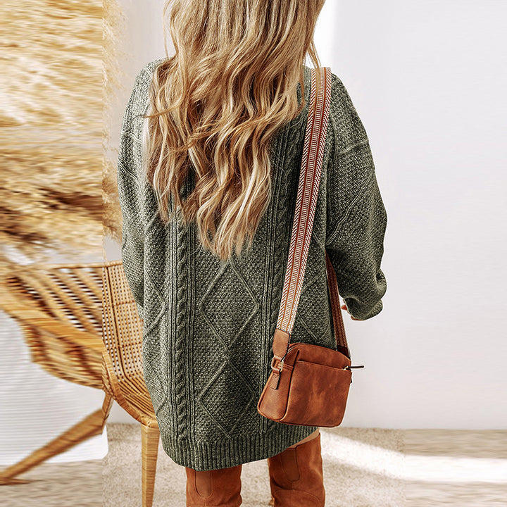 Juno Cable Knit Sweater Dress