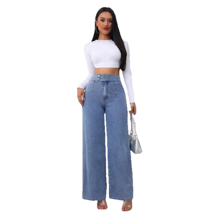 Women's High-Waisted Wide-Leg Jeans