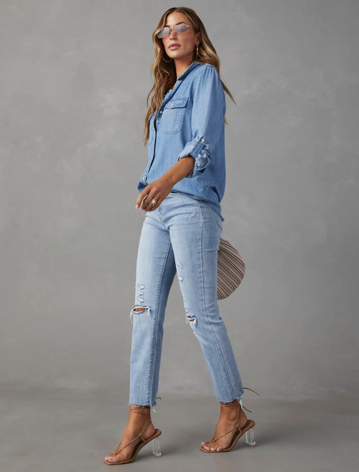 Muse Denim Button-Up