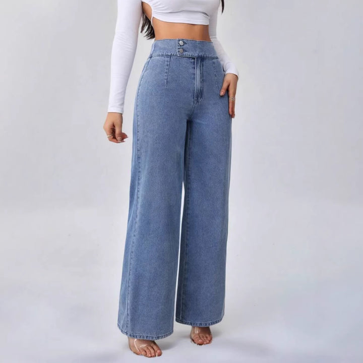 Women's High-Waisted Wide-Leg Jeans