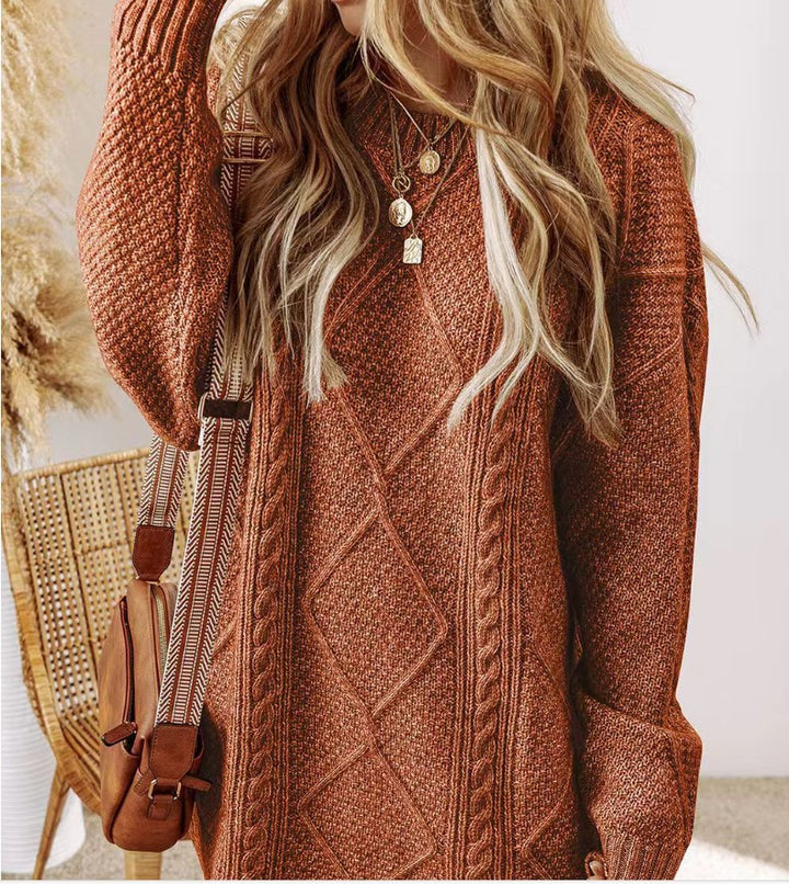 Juno Cable Knit Sweater Dress