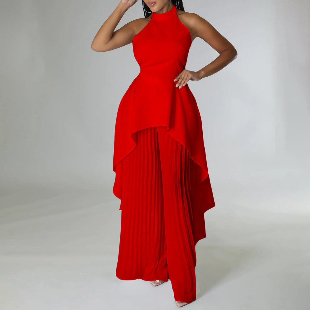 The Elowen Layered Halter Gown