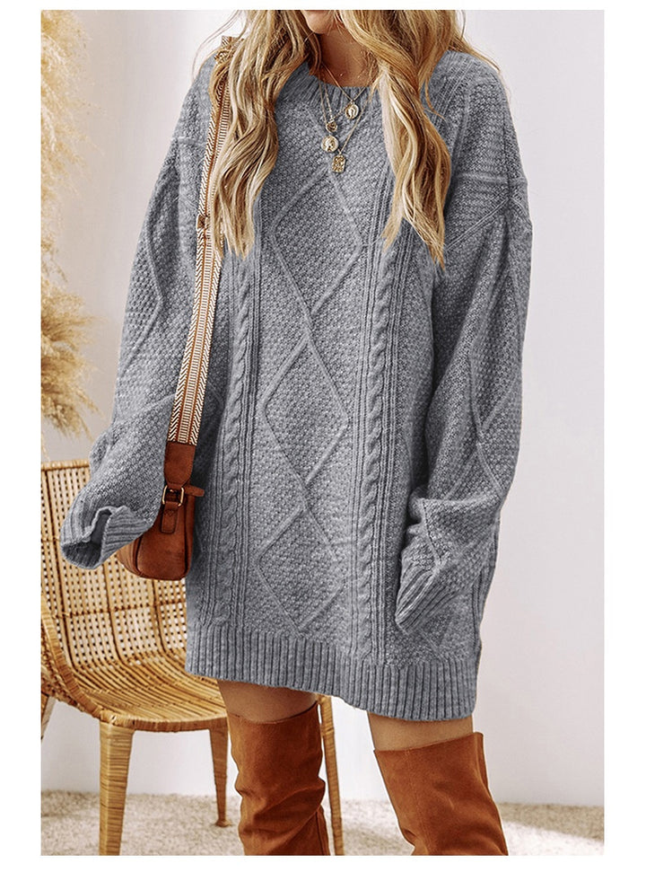 Juno Cable Knit Sweater Dress