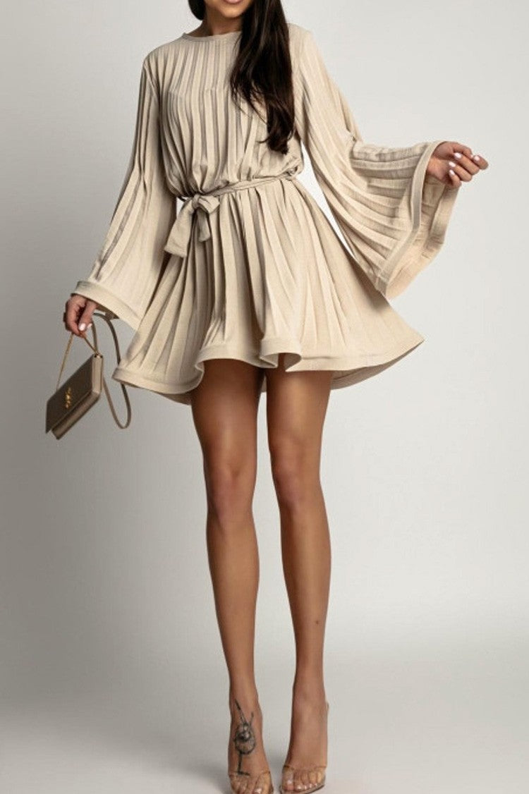 Margaux Flare Pleated Mini Dress