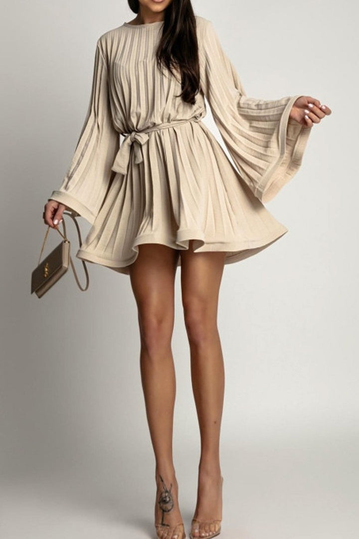 Margaux Flare Pleated Mini Dress