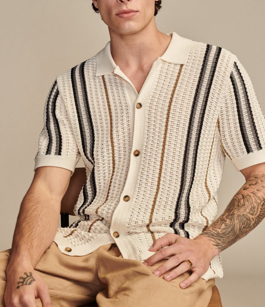 Cabana Knit Button-Up