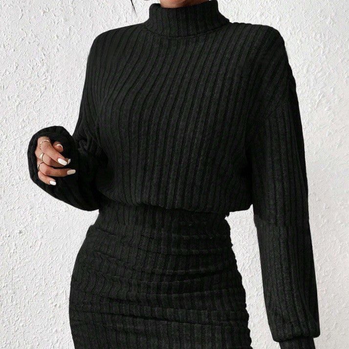 Clara Ribbed Sweater-Dress