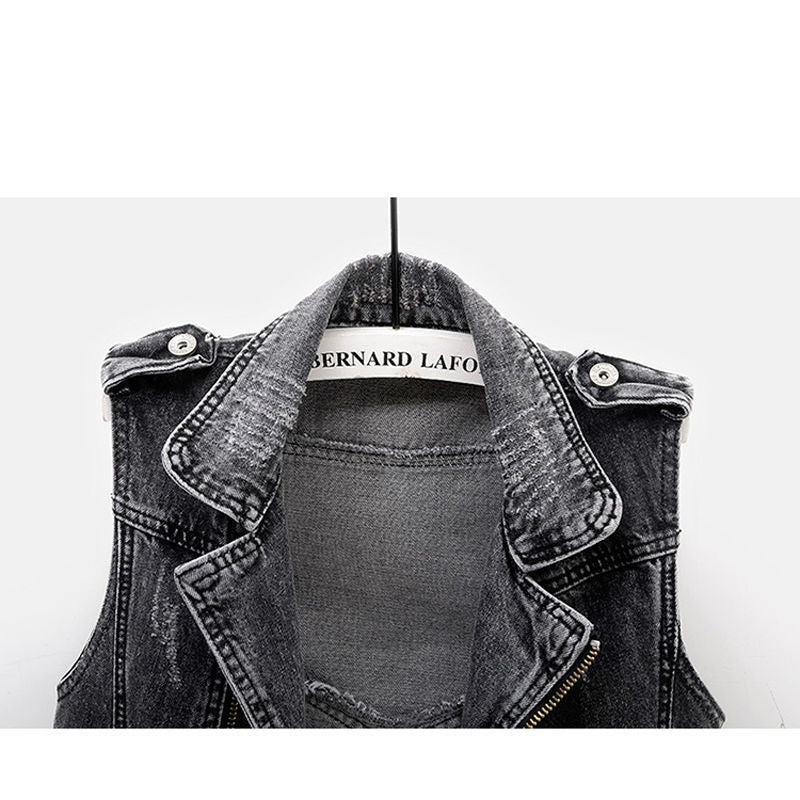 Detour Distresed Denim Vest