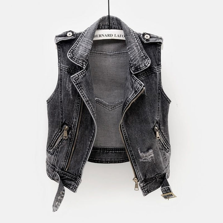 Detour Distresed Denim Vest