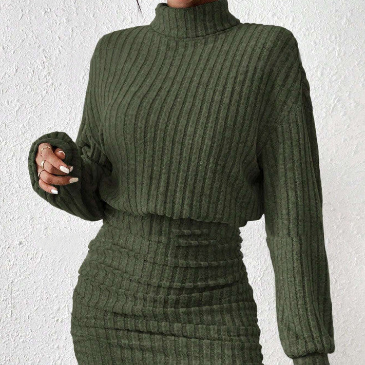 Clara Ribbed Sweater-Dress