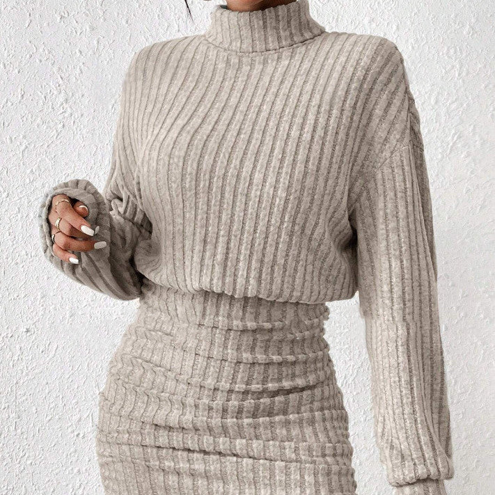 Clara Ribbed Sweater-Dress