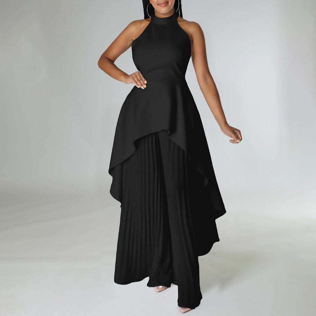 The Elowen Layered Halter Gown
